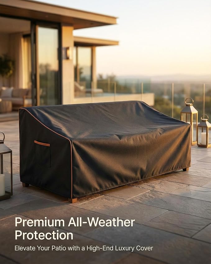 Outdoor Sofa Cover, Waterproof Patio Furniture Cover 90W x 36D x 33H inches - Image 4