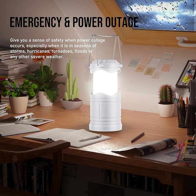 Lichamp LED Camping Lantern, 4 Pack Battery Powered Flashlight - Image 2
