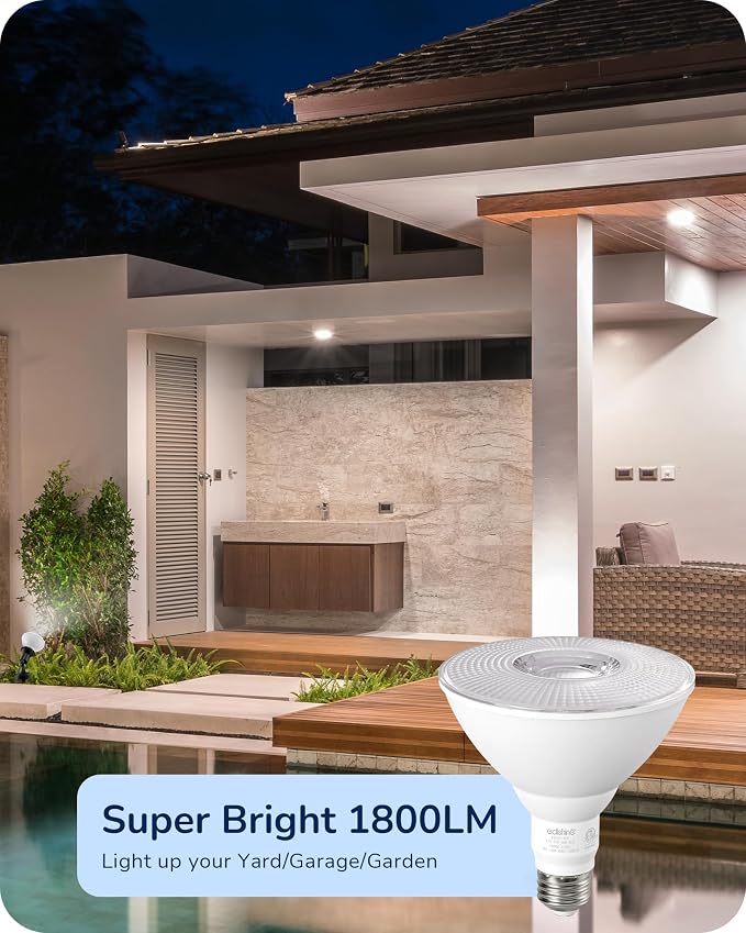 EDISHINE PAR38 Flood Lights Outdoor Bulb, Dimmable LED Flood Light Bulbs - Image 2
