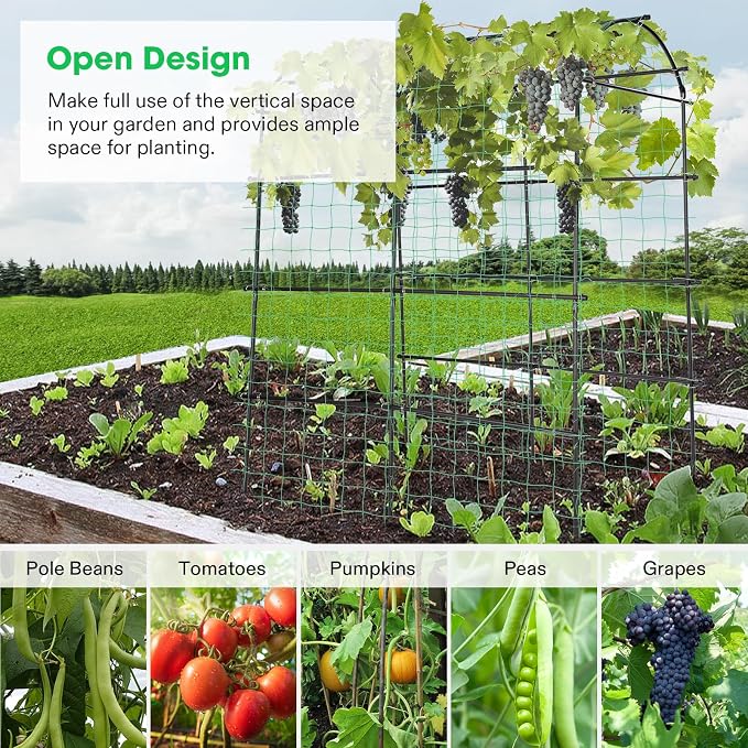VIVOSUN 7Ft. Arch Trellis for Climbing Plants, Lightweight Metal Plant Support - Image 7