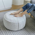 Inflatable Pouf Ottoman, 21x10 Inches Stuffed Chenille Ottoman by weruisi
