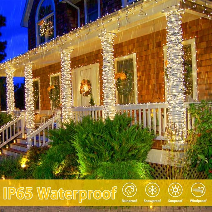 4 Pack Solar String Lights for Outside, 170 FT Total 480 LED Solar Chrismas - Image 3