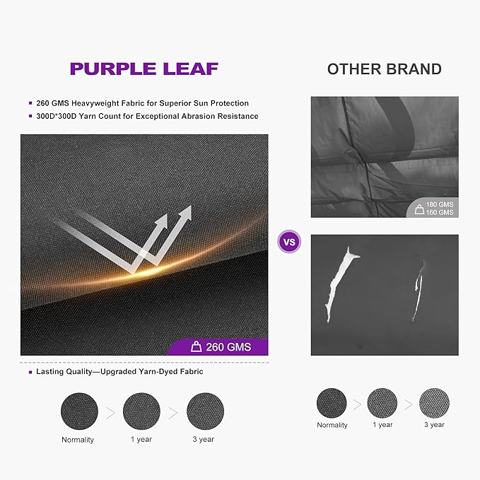 PURPLE LEAF 10' X 13' Outdoor Pergola - Image 3