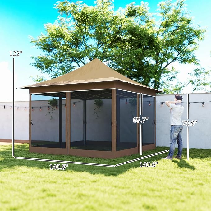 Outsunny 12 x 12 ft. Pop Up Canopy Tent - Image 7