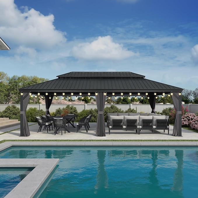 PURPLE LEAF 14' X 24' Outdoor Gazebo by PURPLELEAF