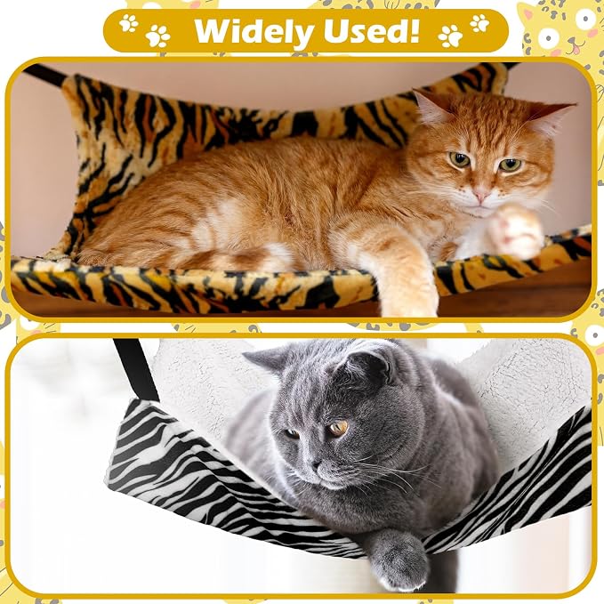 Jetec 2 Pack Cat Hammock for Cage, Catio Accessories Reversible Soft Cats Bed - Image 3
