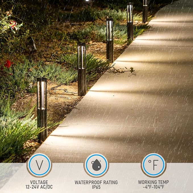 LEONLITE 5CCT 10-Pack Low Voltage Landscape Pathway Lights, Update - Image 4