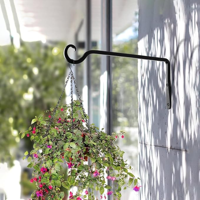 BOLITE Plant Hangers, 10 Inch Hanging Plant Brackets Outdoor Indoor, Wall Hooks - Image 2
