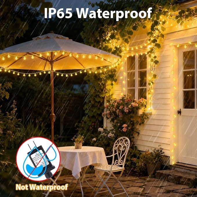 Color Changing String Lights Plug in, 33ft 60LED Connectable Crystal Globe - Image 5