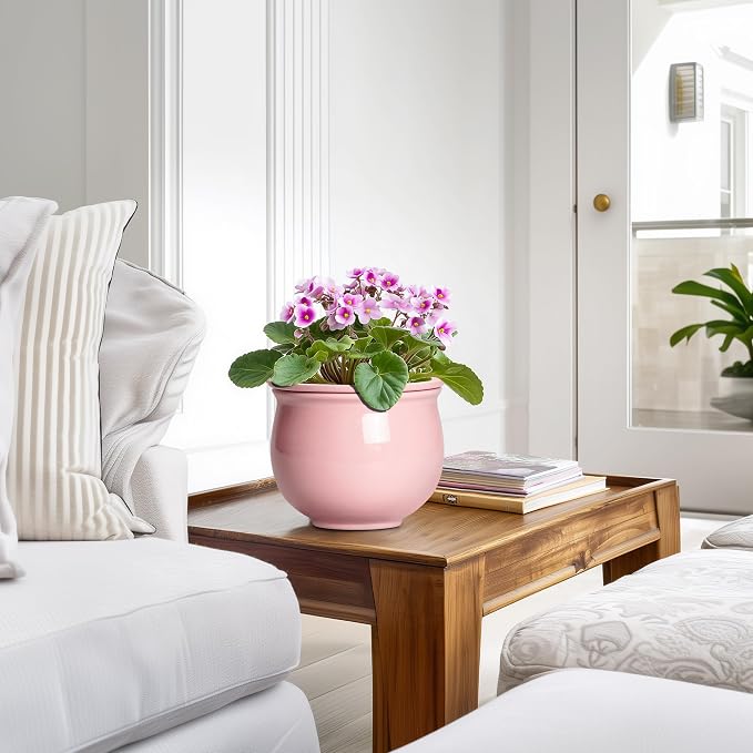 African Violet Pots, 6 Inch Ceramic Easy Self Watering Pots - Image 6