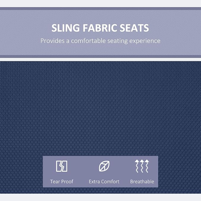 Outsunny 3-Seat Outdoor Porch Swing Chair, Patio Swing Glider - Image 4