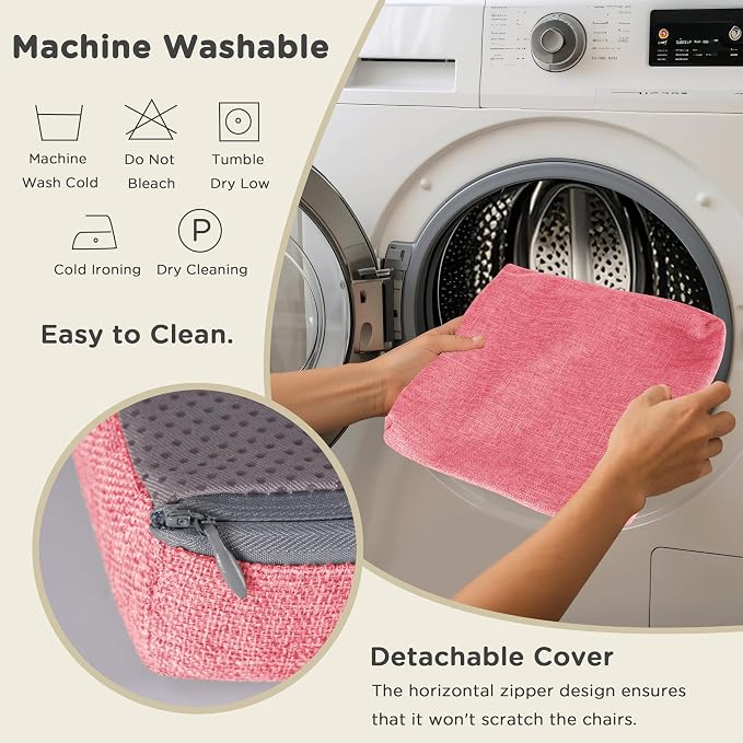 AddGrace Anti-Slip Bar Stool Cushions Square Bar Stool Seat Cushions - Image 3