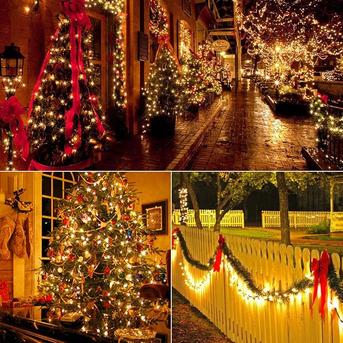 BrizLabs 600 Count Christmas Lights, 139.2ft Soft White Incandescent String - Image 2