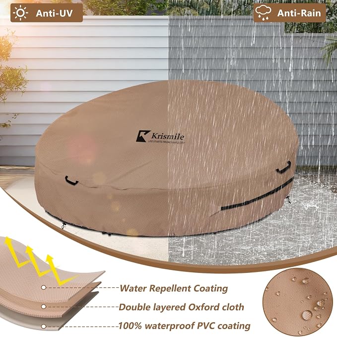 Heavy Duty 600D Waterproof Outdoor Daybed Cover - Image 4