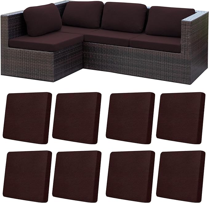8Pcs Patio Cushion Covers, Outdoor Cushions Covers, Stretch Cushion Covers by Unknown