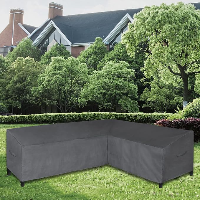 Easy-Going Patio L-Shaped Sectional Sofa Cover, Heavy Duty Garden Furniture - Image 2