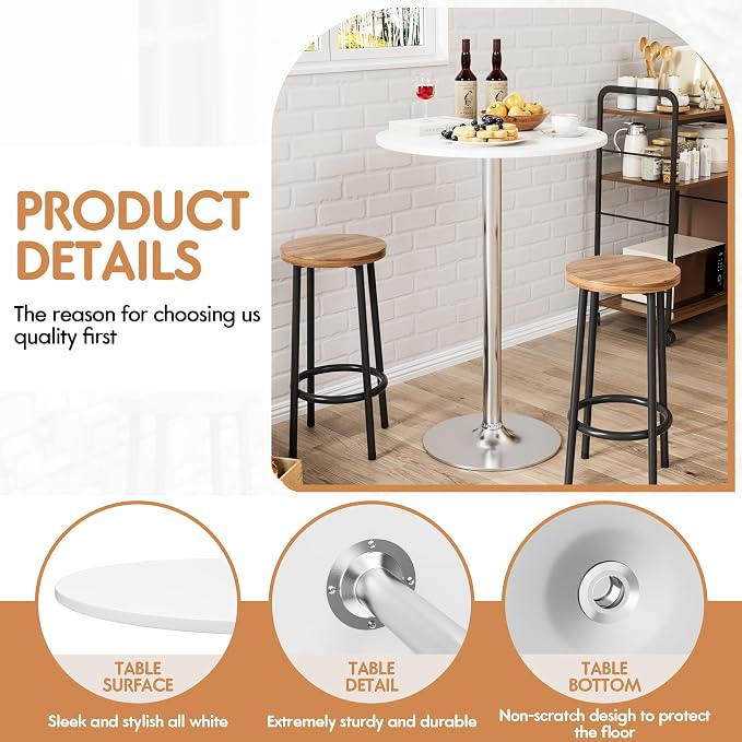 Shahoo Round Bar Table, Cocktail Table - Image 6