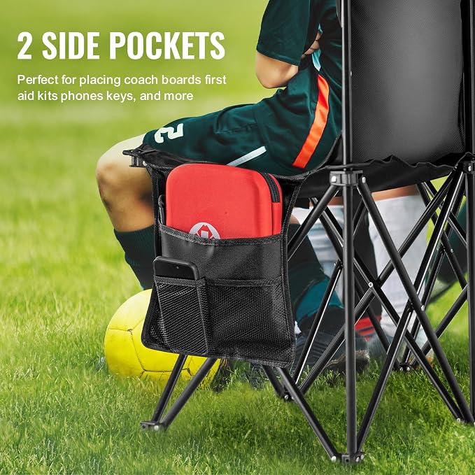 VEVOR Portable Folding Bench, 8 Seats Foldable Sideline Bench, Outdoor Camping - Image 4