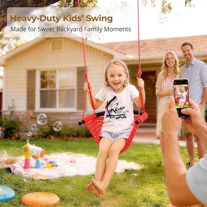 Swing Seat for Kids Heavy Duty Rope Play Secure Children Swing Set, Playground - Image 4