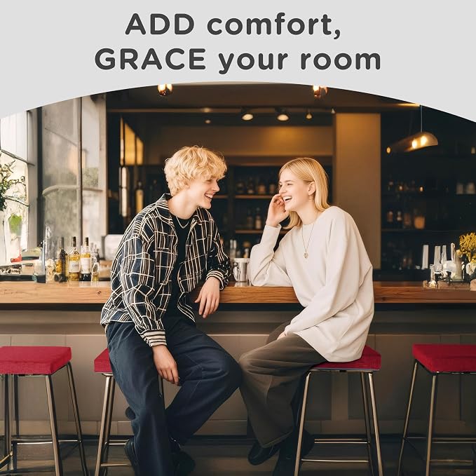 AddGrace Anti-Slip Bar Stool Cushions Square Bar Stool Seat Cushions - Image 7