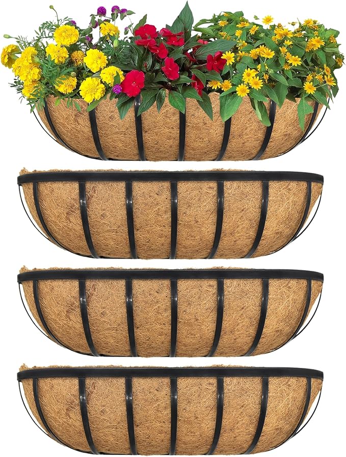 4pack 24-inch Window Sill Window Railing Planters by SMYAXUNW