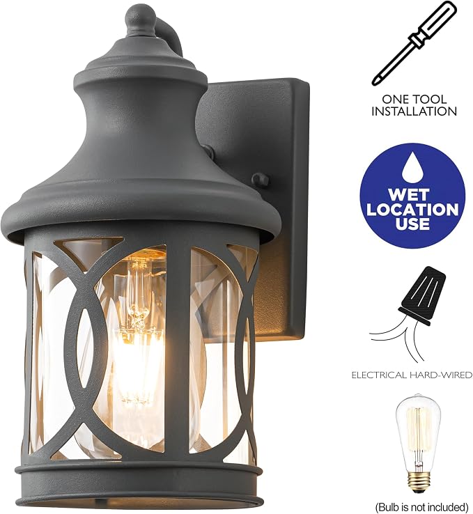 2-Pack Outdoor Wall Lights, Porch Lights, Waterproof Outdoor Wall Sconce - Image 6