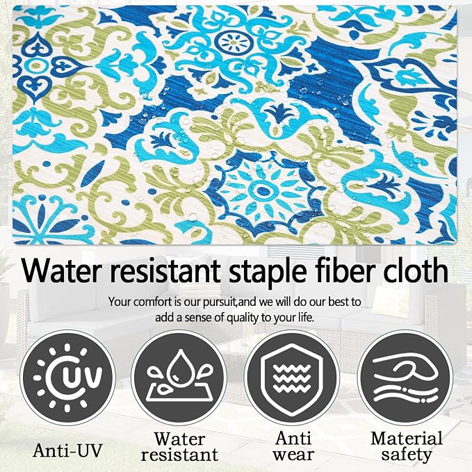 14Pcs Outdoor Cushion Covers Replacement Washable Waterproof UV w/Zipper - Image 4