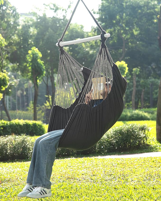 ADVOKAIR Hammock Chair Swing, Heavy-Duty Hanging Rope Swing Seat Supports 500 - Image 2