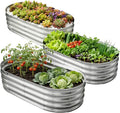 Galvanized Raised Garden Bed for Outdoor: 4X2X1ft Durable Metal Vegetable Plant by Unknown