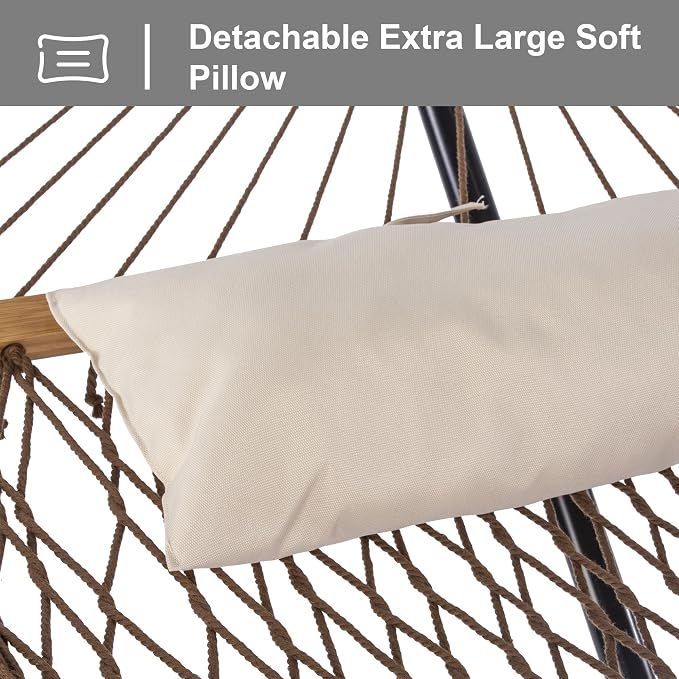 SUNCREAT Portable Hammock with Stand, Heavy Duty Standing Hammock, 450 lbs - Image 3