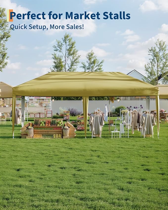10X20 Pop Up Canopy Tent with 6 Sidewalls – Heavy Duty Commercial Instant - Image 3