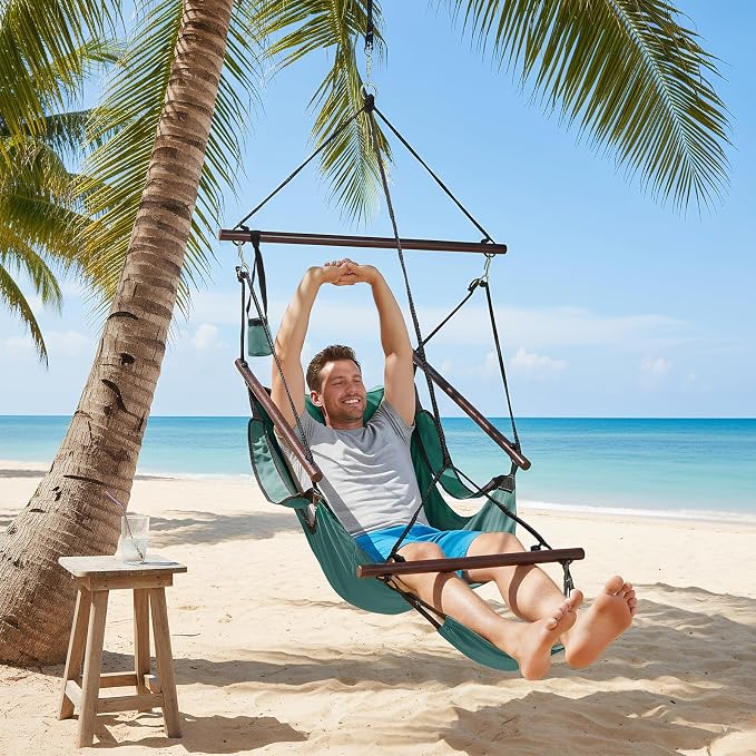 ONCLOUD Upgraded Unique Hammock Sky Chair, Air Deluxe Hanging Swing Seat - Image 6