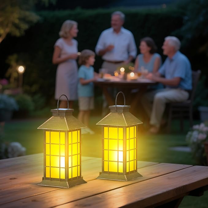 2 Pack 13" Copper Solar Lantern - Image 7