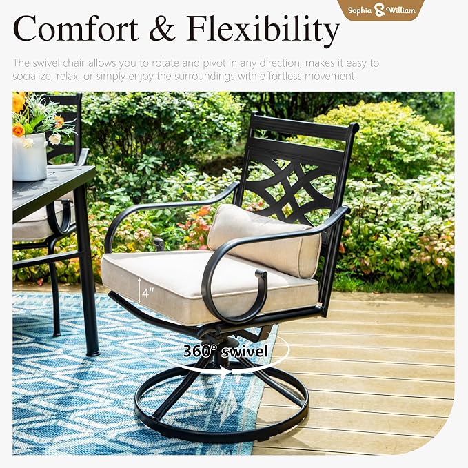 Sophia & William Outdoor Patio Dining Set - Image 4