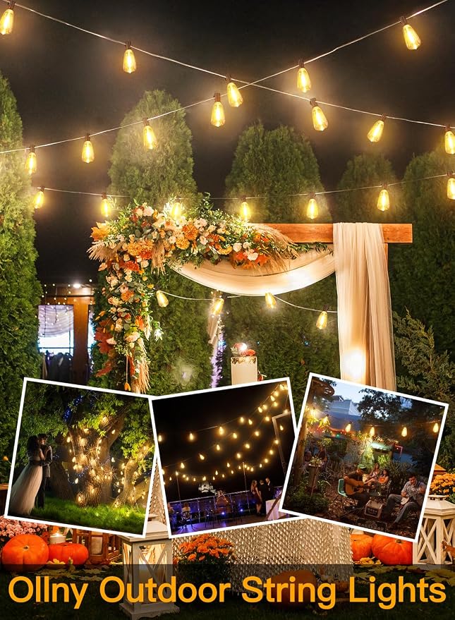 Ollny 50FT Outdoor String Lights, Shatterproof Connectable Patio Lights - Image 7
