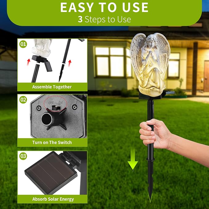 Garden Solar LED Light with Stake, Waterproof Outdoor Decor - Image 6