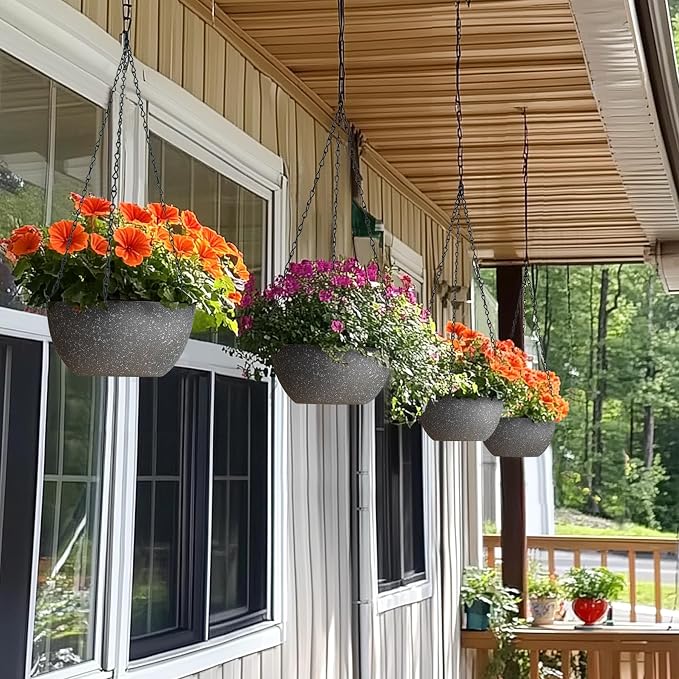 T4U 8 Inch Hanging Planters for Indoor Plants, 2 Pack Hanging Planter, Hanging - Image 4