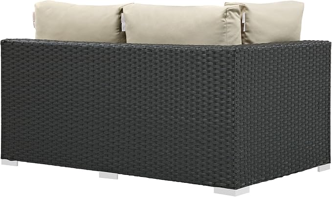 Modway EEI-1858-CHC-BEI Sojourn Wicker Rattan Outdoor Patio Coffee Table - Image 3