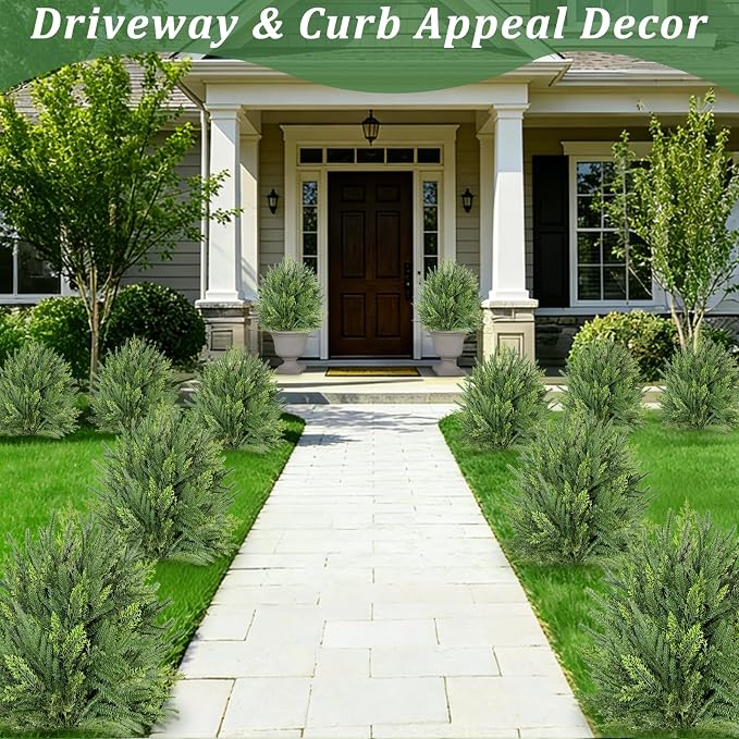 2 Pack Artificial Cypress Topiary Ball Trees - Image 4