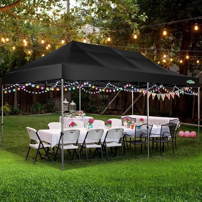 COBIZI 10x20 Heavy Duty Pop up Canopy Tent Easy Up Commercial Outdoor Canopy - Image 2