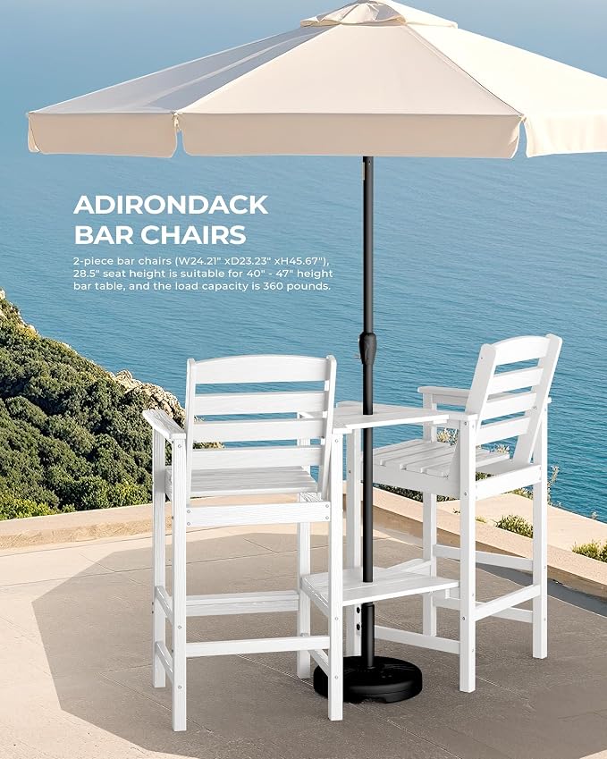 SERWALL Tall Adirondack Chairs Set of 2 - Image 8
