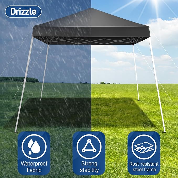 Outvita Canopy 6x6' Pop Up Commercial Instant Gazebo Tent, Waterproof & UV - Image 6