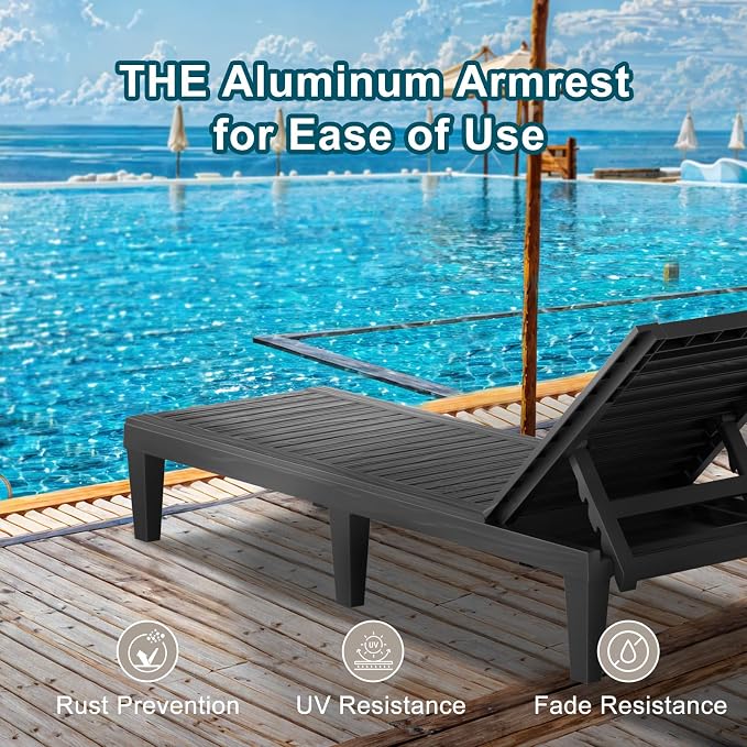 ROJIK Outdoor Chaise Lounge Chair - Image 6
