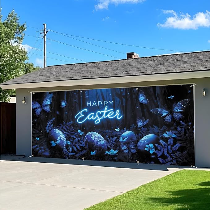 ANNA QUEEN Happy Easter Garage Door Banner 6x13FT, Large Outdoor Spring - Image 8