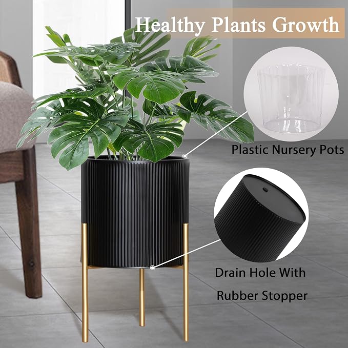 ARNIS Modern Planter Pots, Decorative Planters, Metal Pots - Image 4
