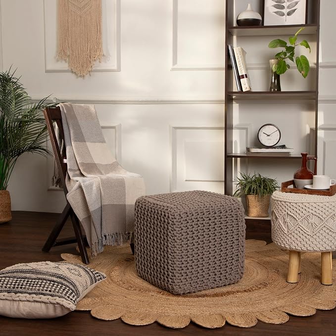 REDEARTH · Cube Pouf Foot Stool Ottoman - Image 7