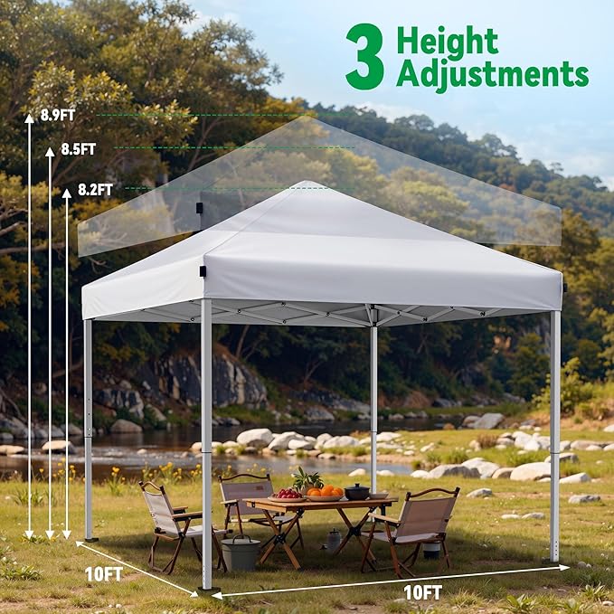 10x10 Pop Up Canopy Tent, Instant Setup Portable Canopy - Image 4