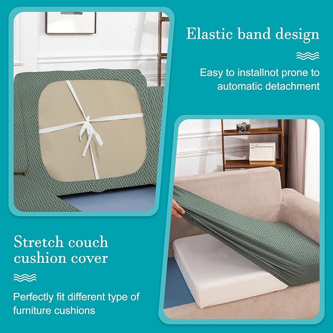 14Pcs Stretch Patio Cushion Covers, Outdoor Couch Covers Replacement, Outdoor - Image 5