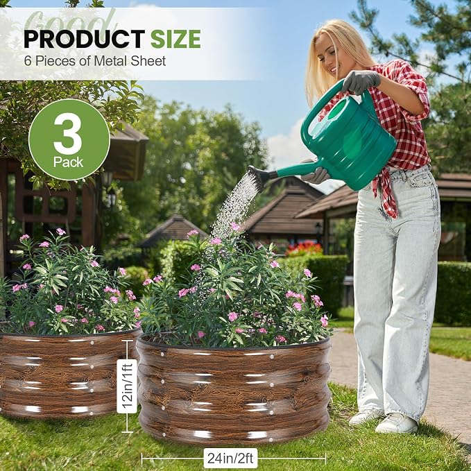G GOOD GAIN Round Raised Garden Bed - Image 2