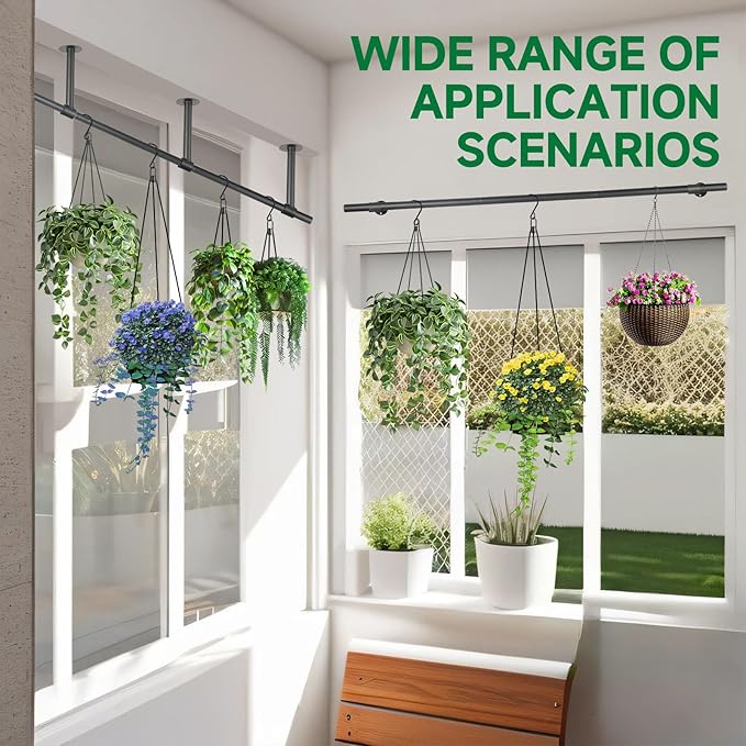 2 pcs Hanging Planters Rod, Plant Hanger Indoor - Image 6